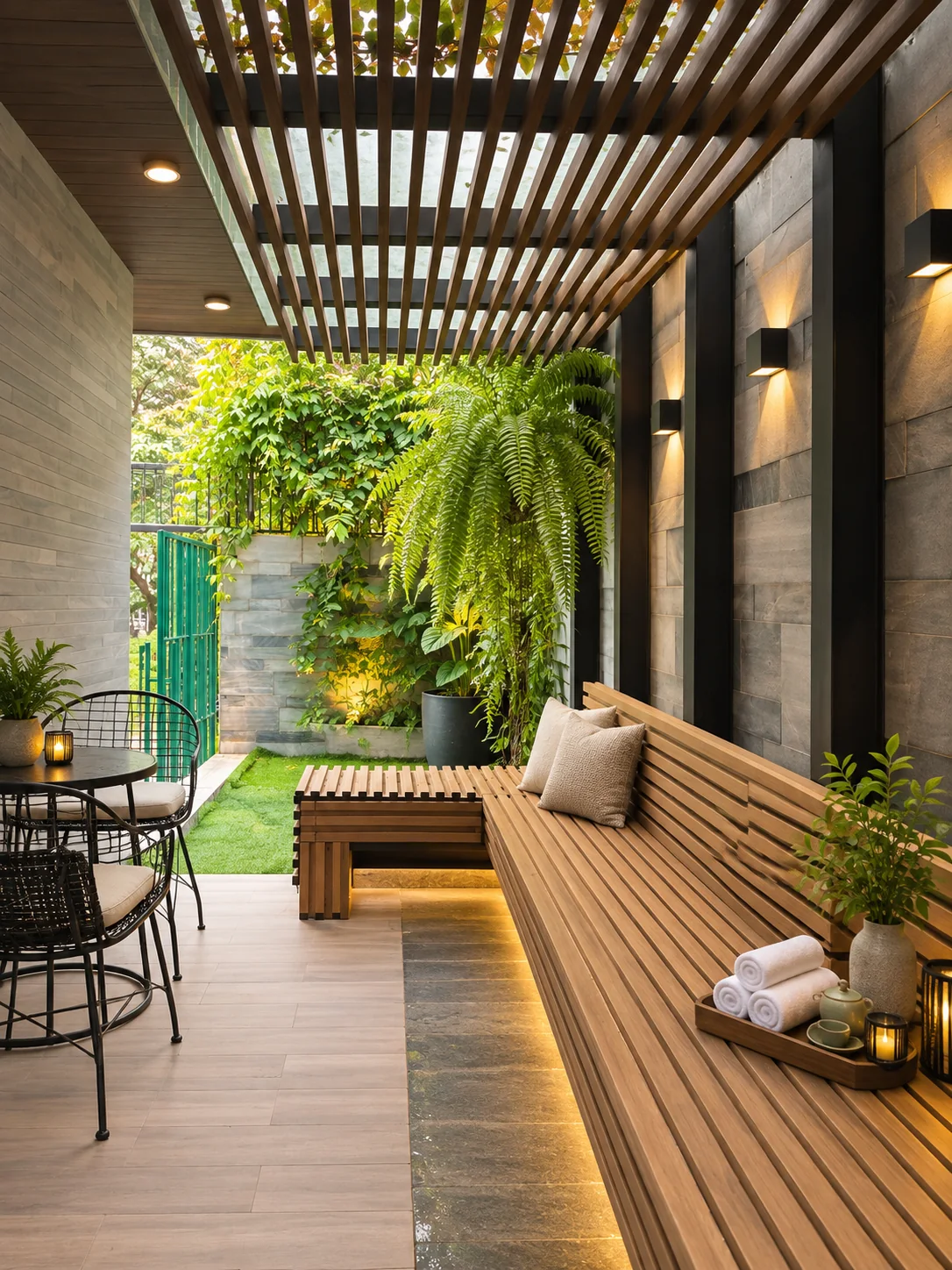 SĀKURĀ RETREAT garden arrival